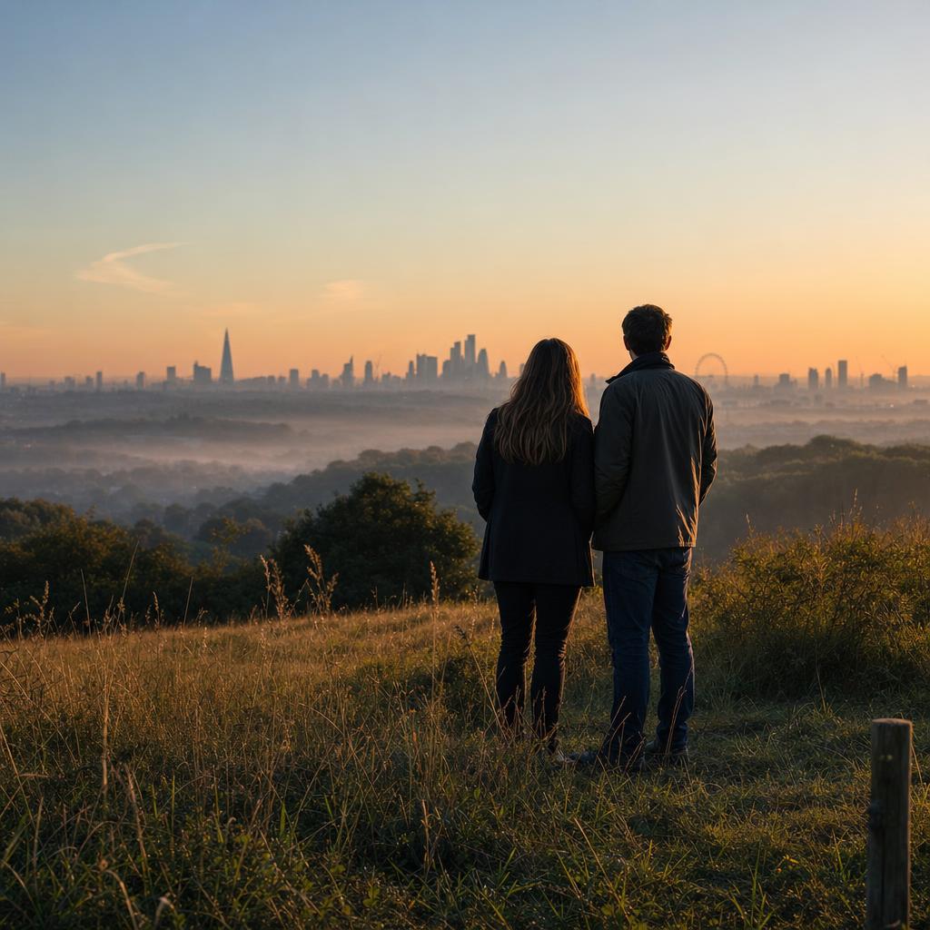 On Hampstead Heath - marriage proposal in London